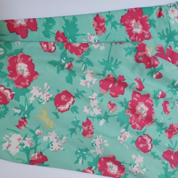 LuLaRoe Unicorn Floral One Size Full Length Leggin - Picture 2 of 6